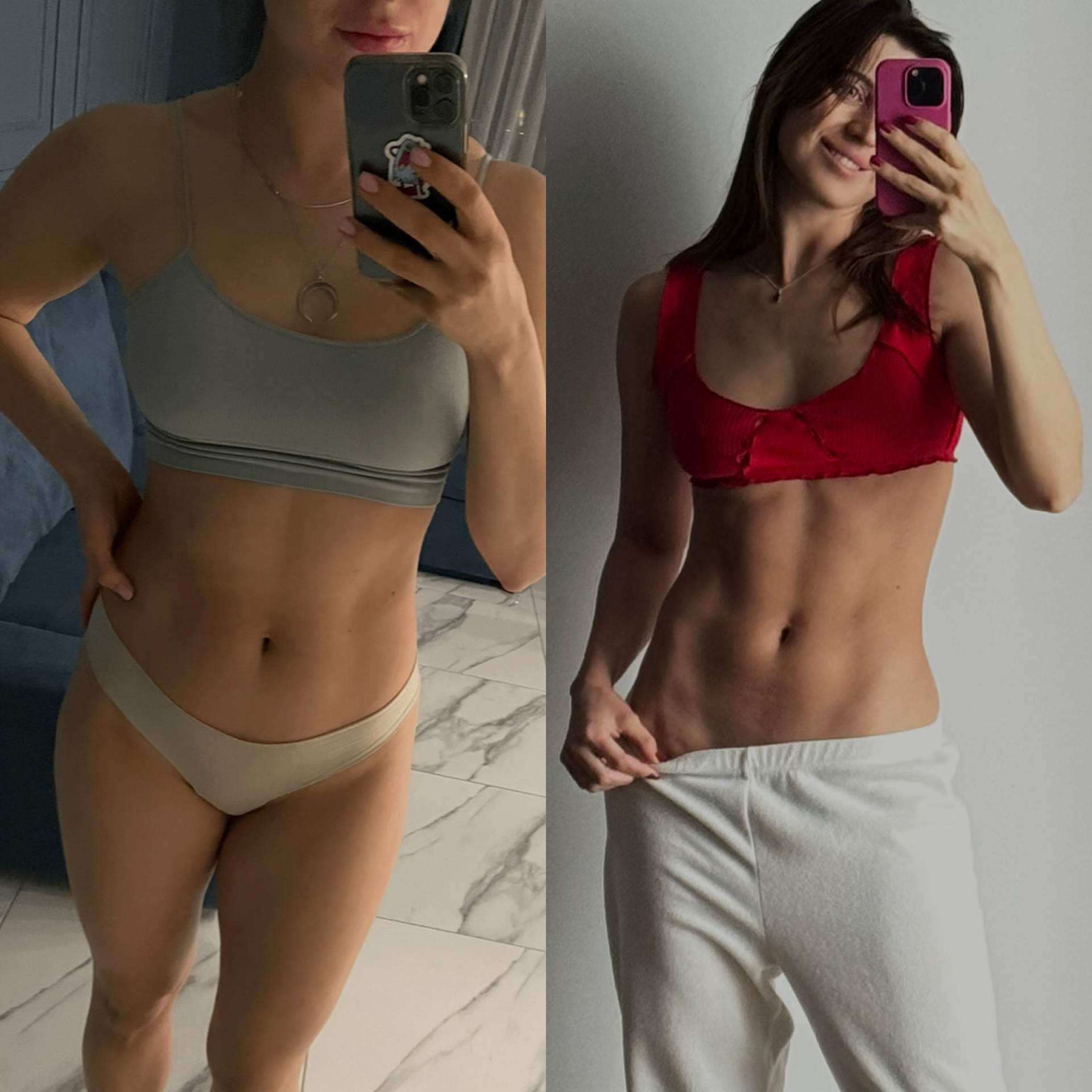 Résultat de participante — transformation de la taille, vue face